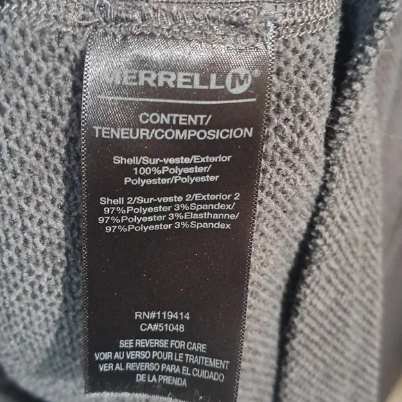 Merrell 1/4 zip pullover mock turtleneck- Large - gray - Picture 4 of 4